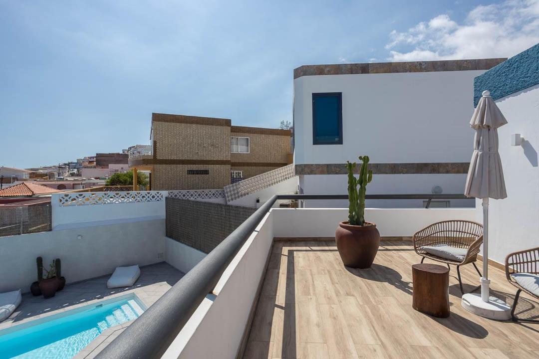 Casa Edem Playa Del Hombre Con Piscina Y Solarium Telde Exterior photo